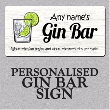 Personalised Gin Bar Metal Plaque/Sign Party Drink Gift Cocktail   232528337494